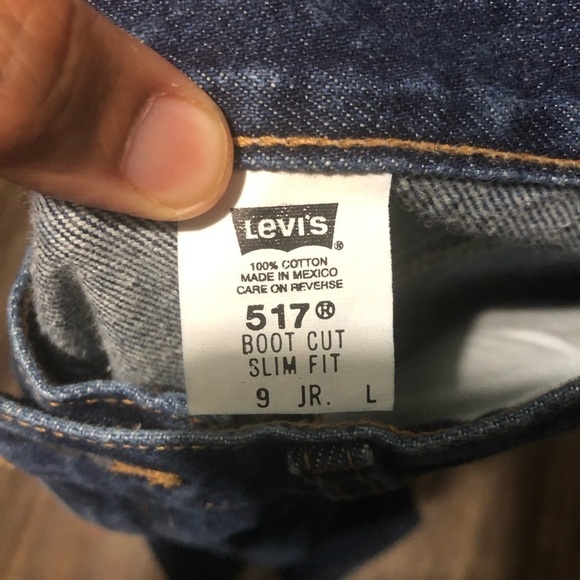 Vintage Levi's 517 Jeans Women's 9 Bootcut Slim Fit Dark Wash Y2K High Rise - Picture 2 of 6